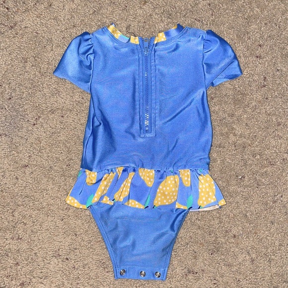 CAT & JACK SWIM LEMON SEQUIN SWIMSUIT - Picture 3 of 3